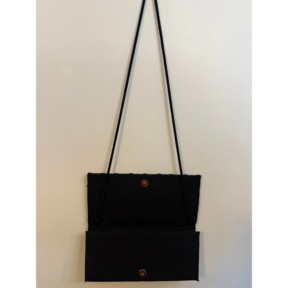 Whiting and Davis Clutch Bag Womens OS Black Excellent Sequin Trim Formal